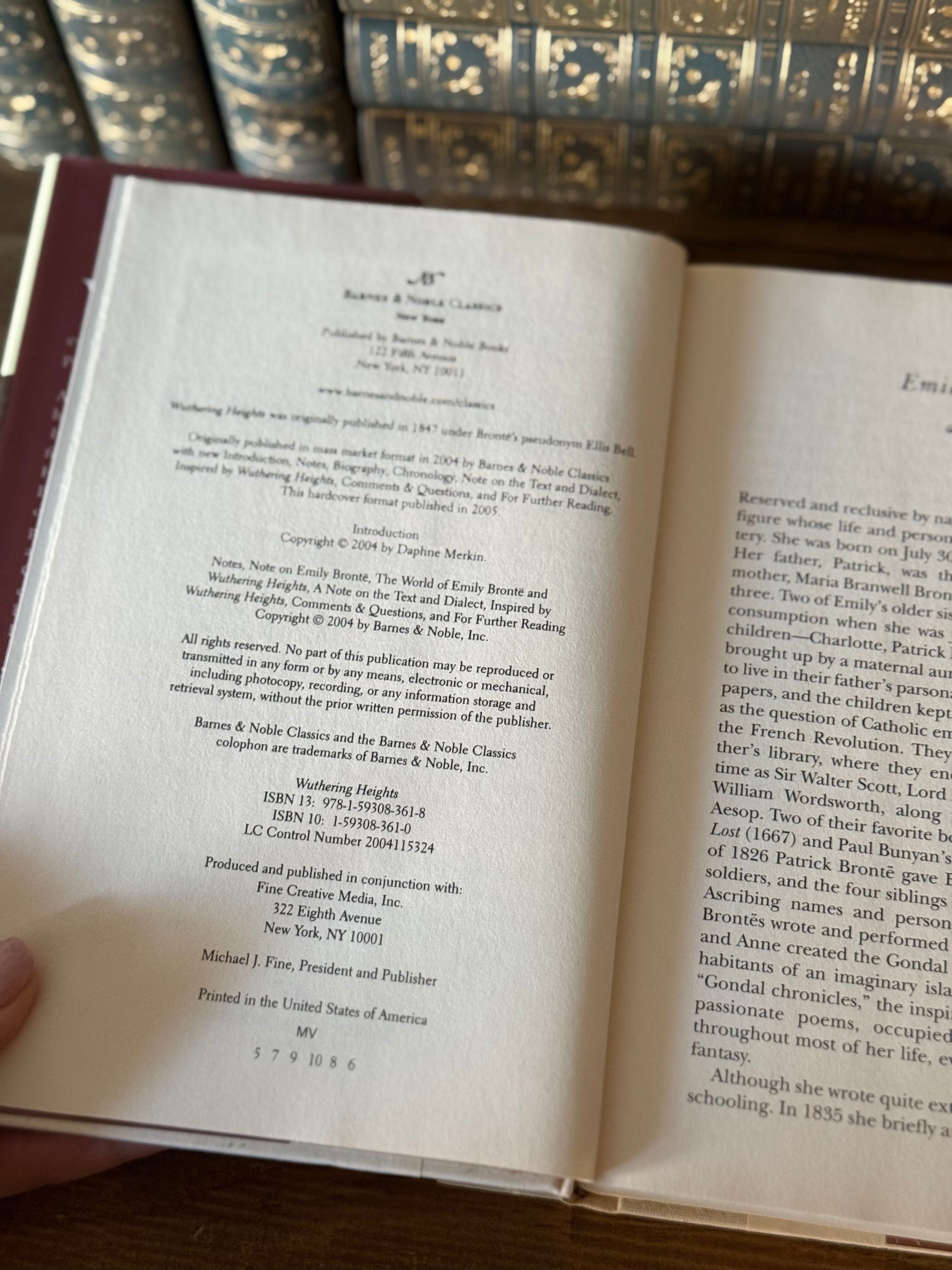Wuthering Heights by Emily Brontë | 2005 Barnes & Noble Classics Hardcover