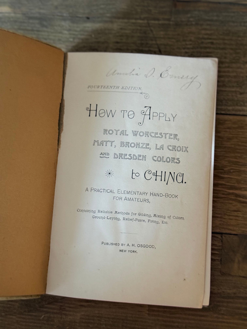 1891 How to Apply Colors to China by Adelaide H. Osgood