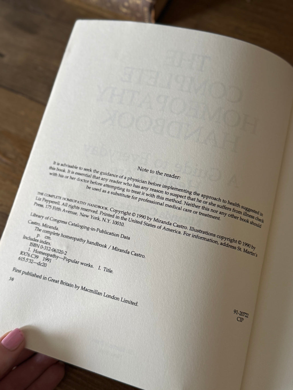 The Complete Homeopathy Handbook | Vintage 1991 Illustrated Herbal & Homeopathic Reference