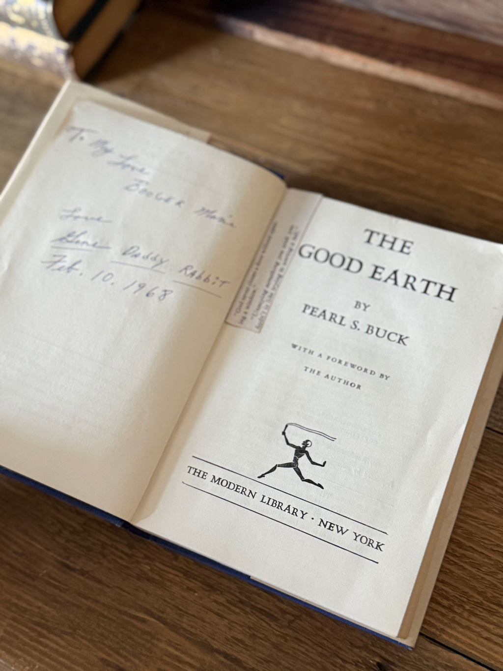 The Good Earth by Pearl S. Buck | Vintage Modern Library Hardcover with Dust Jacket